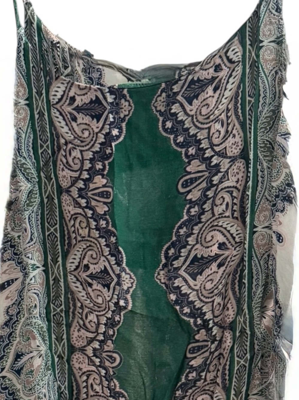 Verse ~Boho~ Paisley ~Medallion Print~ Tunic Top ~ Pretty Green & Purples